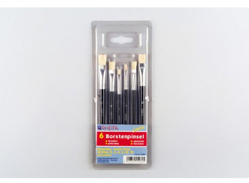 6 Borstenpinsel Größe je 1x 2,4,6,8,10,12