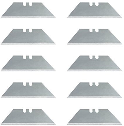 Wedo 7881 Cutter Ersatzklingen Trapez (für Safety Cutter und Werkzeug - Klappmesser, aus SK5-Carbonstahl, 61x19mm) 10 Stück, silber