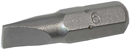 SW-Stahl 8 mm Schlitz-Schraubendrehbit - Profi Bit 5/16 Zoll Sechskant | Kurze Ausführung mit 25 mm Länge - Gefertigt aus robustem Chrom-Vanadium-Stahl - Brünierte Oberfläche - 10 mm Klinge