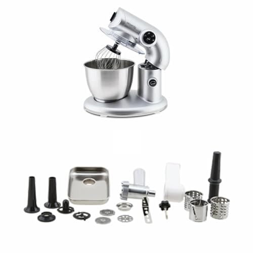 H.Koenig KM80s Robot Pétrin Multifonctions Gris et AC8 Accessoires pour KM80s