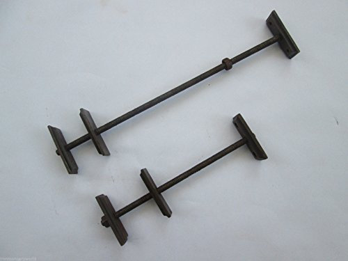 IRONMONGERY WORLD® Victorian Style CAST Iron Radiator RETAINING Wall Stay Anchor Fixing Bracket - Antique Iron (8/200MM)