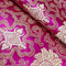 Brokatstoff mit Chinesischer Blumen-Stickerei, Seidiger Satin-Stoff,Verkauft per Meter (Rosenrot)