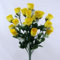 P 18 head rose buds artificial flower bush weddings/graves (1 Bunch, Yellow)