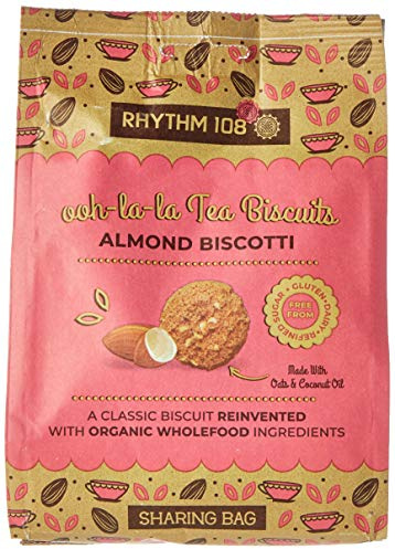 Rhythm 108 Swiss Vegan Almond Biscotti Biscuit Share Bag, 135 g