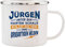 History & Heraldry Echter Kerl - Emaille Becher Jürgen - individuelle und personalisierte Tasse mit Name und Spruch