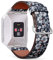 Kompatibel mit Fitbit Ionic Lederarmband, Armband mit Edelstahl-Verschluss und Adaptern (Stoffe)