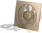 EUROPLAST Diameter 125 mm Wall Fan Exhaust Cable Switch Fan Kitchen Toilet Bathroom - Pull Cord and Plug - Plastic - Gold