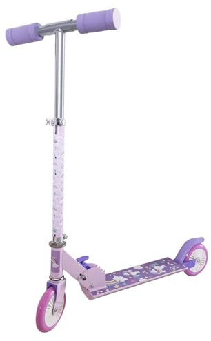 ODS Scooter 80 cm verstellbar und klappbar Einhorn Mania, Farbe Rosa, Lila, Weiß, 56378