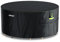 AWNIC Garden Furniture Cover Waterproof with Hooks Heavy Duty 420D Oxford, Windproof Anti-UV Outdoor Patio Table Covers with Air Vent Hot Tub Pool Cover, Round Black (Ø215*71cm)