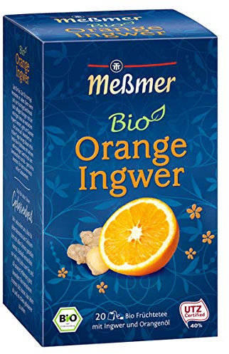 Meßmer Bio Orange Ingwer Früchtetee mit Ingwer und Orangenöl
