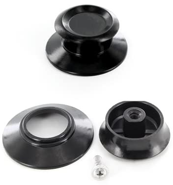 DL-pro 2 asas de repuesto universales para tapa de olla (diámetro de 66 mm, para ollas y sartenes de color negro.