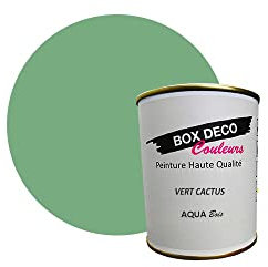 Peinture meuble bois intérieur à base d'acrylique aspect velours-satin Aqua Bois - 750 ml / 9m², Vert Cactus