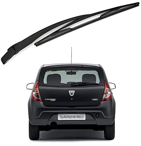 Ruolin Auto Heckscheibenwischer Schwarz, Heckwischer Scheibenwischer mit Wischerblatt Hinten Ersatz für Dacia San-der-o 2008-2012