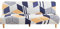 ele ELEOPTION Sofabezug Ohne Armlehnen, Moderner Druck 180-210 cm, Atmungsaktiv, Lichtecht, Multicolored, Geometrisch
