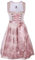 TrendiMax Trachten Damen Dirndl Midi Dirndlkleid Tachtenkleid für Oktoberfest mit Spitzenschürze, Rosa,44