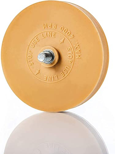 BenBow Folienradierer 90mm Vanille Aroma ohne Adapter- handelsübliche Bohrmaschinen, Akku-Schrauber, Geradschleifer geeignet - Zierfolien, Zierstreifen Aufkleber und Kleberückstände