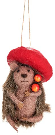 Sass & Belle: Hängende Waldpilz-Igel-Dekoration - Dekoration - Filz - Weihnachten