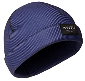 Mystic Watersports - Surf Kitesurf & Windsurfing 2mm Neopren Neoprenanzug Beanie Mütze - Navy - Flatlock - M-Flex (70%)