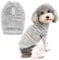 Zunea Fleece Winterjacke für Kleine Hunde Warme Wintermäntel Pullover Sweater Weich Fuzzy Welpen Kleidung mit D-Ring für Geschirr Leine Kaltes Wetter Haustier Bekleidung für Chihuahua Katzen Grau XXL