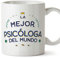 MUGFFINS Tazas para PSICÓLOGA mujer - En Español - Mejor del Mundo - 11 oz / 330 ml - Regalo original y divertido