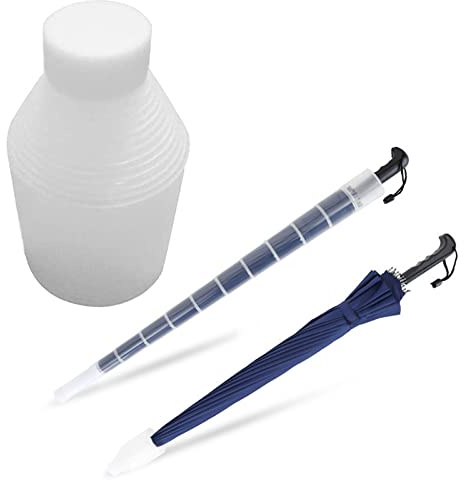 Regenschirm Mit Einziehbarem Wasserdichten Abdeckung,Aufbewahrungshülle für Regenschirme Mit Geradem Stock,Teleskopversenkbar,Tropffrei,Transparent,Für Alle Hand- oder Langstielschirme,Kiuiom