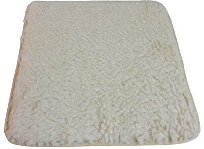 Sesua Lammflor Stuhlkissen Sitzkissen 38x38 Wolle Lammkissen Wollkissen (Creme)