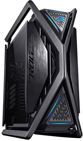 ASUS ROG Hyperion GR701 E-ATX RGB Gaming Gehäuse (420 mm Dual-Radiator-Unterstützung, 4x 140 mm-Lüfter, GPU-Halterung aus Metall, Aura Sync ARGB-Lüfter-Hub, 60W-Schnellladung, 2x USB-Typ-C)