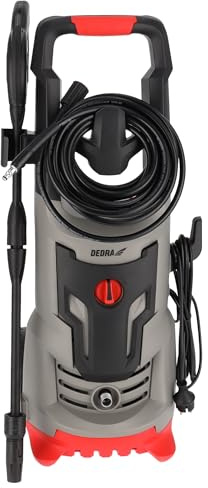 Hochdruckreiniger, Gartenwäscher, DEDRA 2400 W 120/180 Bar, 480 l/h, 8 m Schlauch, Pumpe aus Aluminium, Motor mit Kupferwicklung, Auto-Stopp-System, Große Transporträder