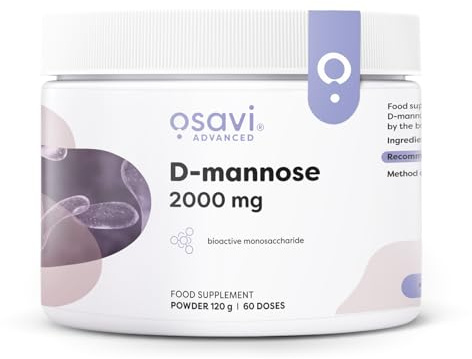 Osavi - D-Mannose Pulver | 2000 mg pro Portion in reiner Form - Zuckerfreies Monosaccharid zur gezielten Ergänzung | 2000 mg - 120 g
