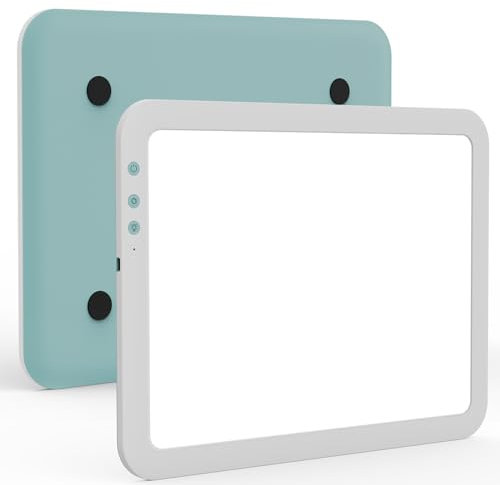 TOHETO A4 Leuchttisch mit Akku, Aufladbar Ultrahelle LED Licht pad Leuchtplatte Lichtplatte Lichttafel für Kinder und Erwachsene mit Einstellbare Helligkeit für Diamond Painting, Zeichnen, Tattoo