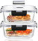 ERUIV Meal Prep Boxen Glas, 2er-Frischhaltedosen, Glas Aufbewahrung Mit Deckel-520ml, Frischhaltedosen Glas praktisch, Vorratsdosen Glas frische, Glasschüssel Mit Deckel abdichtung, BPA-FREI