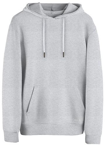 Cotton Prime Bequemer und Stilvoller Unisex Kaputzenpullover Hoody Sweatshirt für Damen und Herren, Grau, Gr. XL