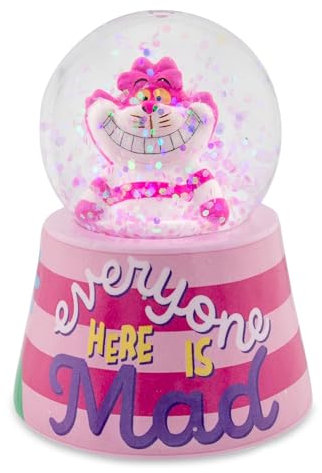 Alice im Wunderland Disney Grinsekatze Mini beleuchtete Schneekugel | 7,6 cm hoch