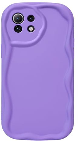 XINYEXIN Cover per Xiaomi Mi 11 Lite 4G / 5G / 5G NE, Custodia in Silicone Liquido, con Airbag Protezione Completa, Custodia Protettivo Antiurto Elegante - Viola
