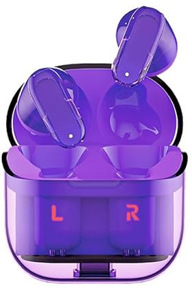 Auriculares Stereo Bluetooth Dual Pod Earbuds Cool Crystal Violeta