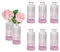 Hewory Kleine Vasen für Tischdeko: Hewory 8er Vintage Rosa Vase Glas Kleine Glasvase Vasen Klein Tischdeko Gerippt Vase für Eine Rose, Blumenvasen Glas für Hochzeit Wohnzimmer