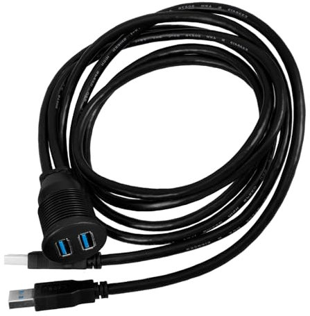GRIRIW Usb3.0 Dual Port Cable Flush Mount Usb for Car Panel Mount Usb Hub Auto