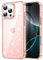 JETech Cover Glitter per iPhone 16 Pro 6,3 Pollici, Custodia Bling Brilla Paraurti Antiurto Cellulare, Carino Scintillante per Donne e Ragazze (Rosa)