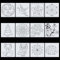 FREEBLOSS 12pcs Sashiko Schablone Weihnachtsbaum Stickmuster Schablonen Zum Zeichnen Sashiko Vorlage Zum Handquilten Und Sticken Sashiko Schablonen Acryl 14x14cm