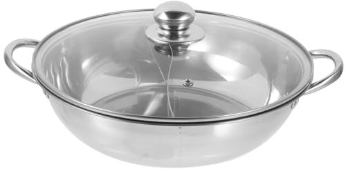 MAGICLULU Casserole Double Sans Poignée En Acier Inoxydable 304 Pour Fondue Double Saveur
