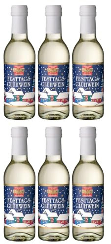 Württemberger Wein Heilbronner Festtagsglühwein kleine Flasche Inkl FeinWert E-Book (6 x 0,25l, Weiß)