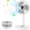 Gcroet 1PC Desktop Fan 3 Speeds Foldable Fan 3 Blades Powerful Motor Portable for Travel USB Rechargeable Table Quiet 180° Angle Adjustable Desk for Bedroom Office.