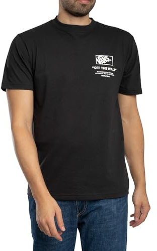 Vans Herren T-Shirt Mit Gestapeltem Rückenmotiv, Black/White