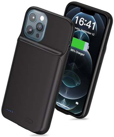 [8200mAh] Battery Case for iPhone 12 Pro Max,New Upgrade High Capacity Rechargeable Extended Battery Pack Charging Case, Protective Portable Smart Backup Charger Cover for iPhone 12 Pro Max(1 Pack)
