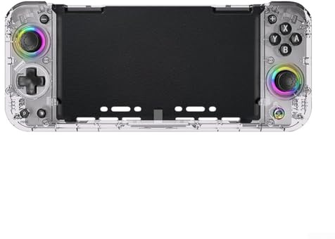 Wireless Pro Controller für Nintendo Switch, verbesserter ergonomischer Griff, RGB-Lichtanpassung und Turbo-Funktionen für Wettkampfspiele (transparentes Schwarz)