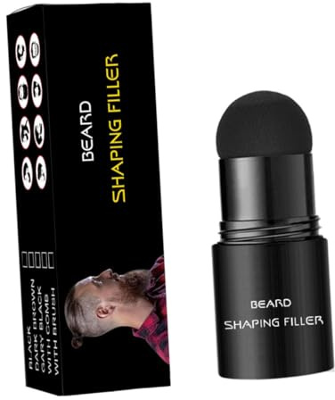 EPIGEIST Bartfüllstift Schwarz Langlebig Bartfüllstab Bartformungs concealer mit Mini bürste Sicher und Tragbar für Männer