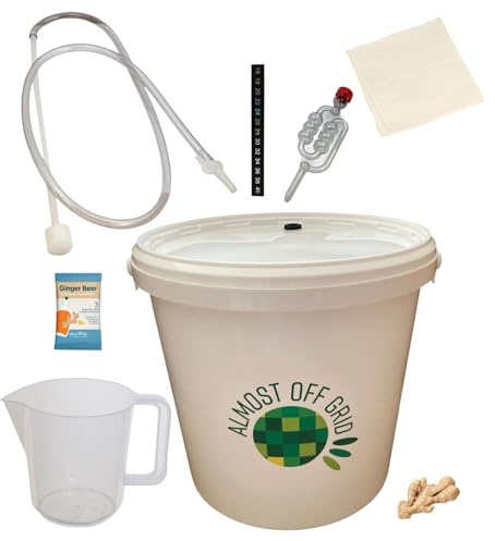 Ingwer-Bier-Set für 6 Flaschen, mit Krug und Starter