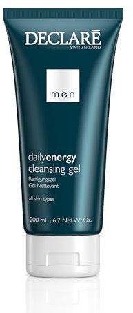 Declaré Men Daily Energy Cleansing Gel 200 ml – Porentiefe Gesichtsreinigung für Herren mit Panthenol – Lindert Irritationen und Rötungen – Geeignet für alle Hauttypen