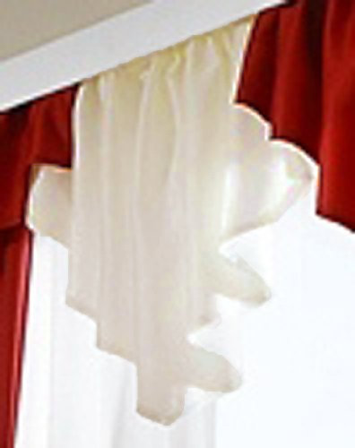 Georg Chr. Wirth Dreieck Querbehang Isabella aus Glanzsatin, unifarben Einzel Dreieck Querbehang, Natur, 40X80