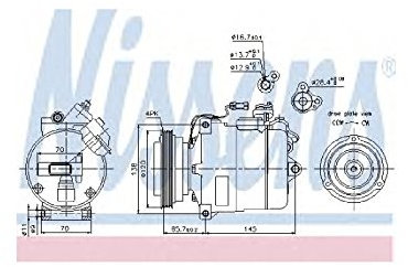 Nissens 89027 Compressor, air conditioning